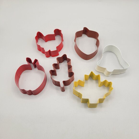 Wilton Holiday and Autumn Themed Metal Cookie Cutters Set Of 6 - Picture 3 of 3